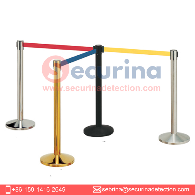 Securina-Stainless Steel Crowd Control Barrier with 2 Meter Retractable Belt