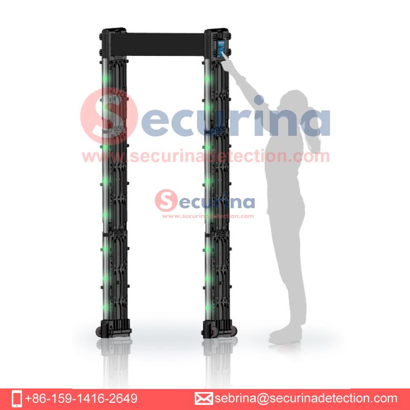 Securina-SA300P 24 zones Portable Walk Through Security Metal Detector 