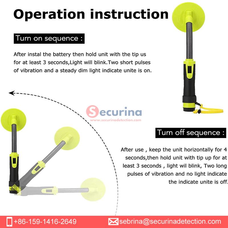 Securina HS-07 Waterproof IP68 Handheld Metal Detector Treasure Hunter